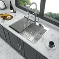 thumbnail image 2 of DUOSONG Stainless Steel Drop In Kitchen Sink - 25 Inch Drop-In Topmount Sinks 16 Gauge R10 Tight Radius Deep Single Bowl 25" Basin Sink Brushed Nickel Stainless Steel Kitchen Kitchen Sinks, 2 of 8