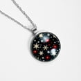 thumbnail image 4 of Snowflake Stunning Glass Design Circular Pendant Necklace - Unique Jewelry Gift for Her, 4 of 5