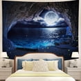 thumbnail image 3 of DaShan Moon Ocean Tapestry Wall Hanging,Fantasy Galaxy Backdrop for Dorm Living Room Bedroom Decor 40x30 Inches, 3 of 5