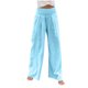thumbnail image 4 of ICHUANYI Clearance Women's Loose Wide Leg Pants High Waist Straight Pants Casual Solid Pants(Light Blue, S) ICHUANYI WER2023080817754, 4 of 6