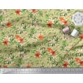 thumbnail image 2 of Soimoi Rayon Fabric Leaves & Wild Flower Floral Print Sewing Fabric Yard 42 Inch Wide, 2 of 3