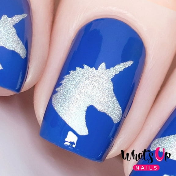 Whats Up Nails Unicorn Head Vinyl Stencils for Nail Art Design