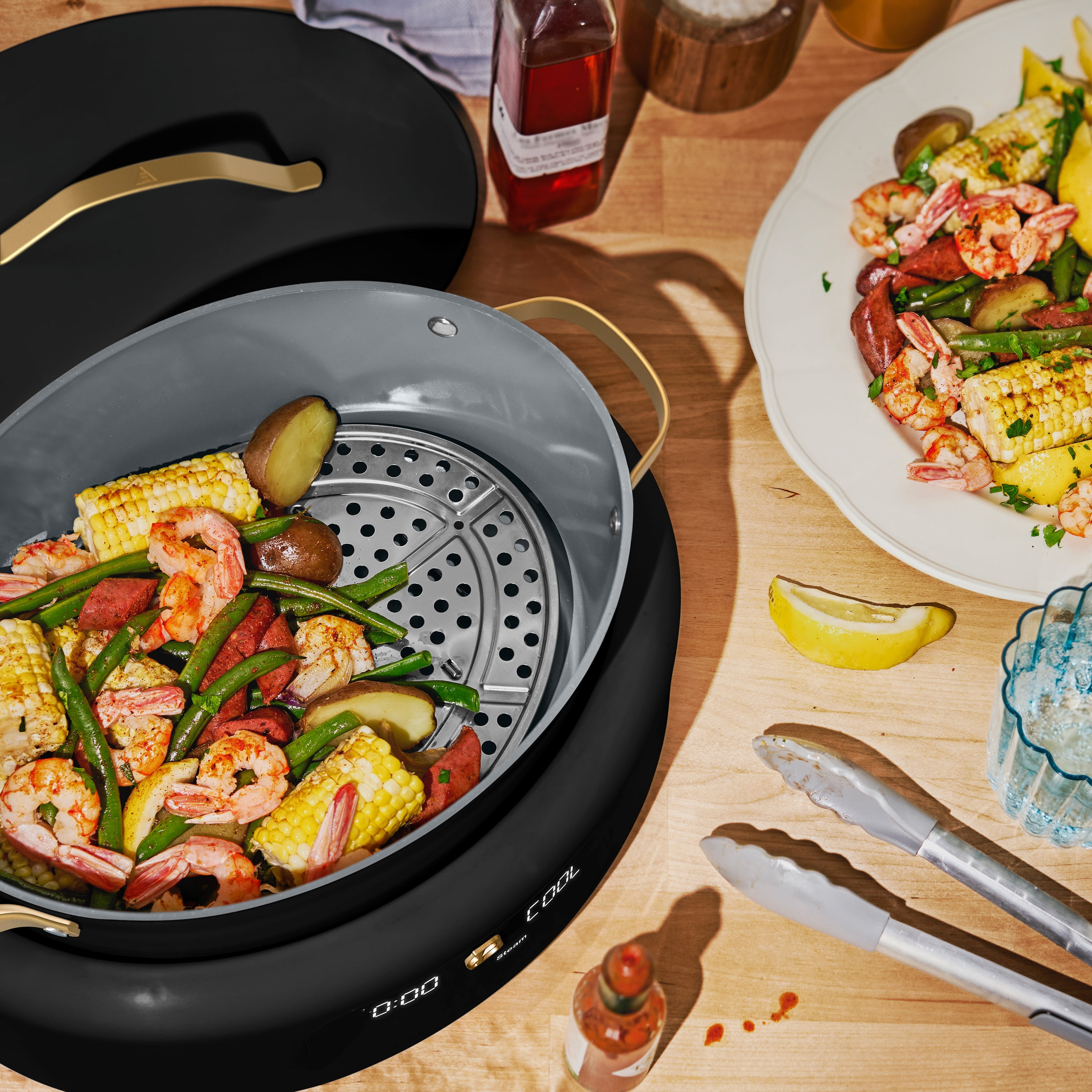 Beautiful 10 in 1, 6 Qt Electric Multi-Cooker, Black Sesame by Drew Barrymore