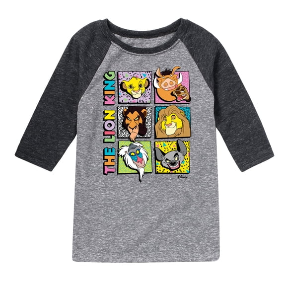 The Lion King - Character Grid - Toddler & Youth Raglan Graphic T-Shirt
