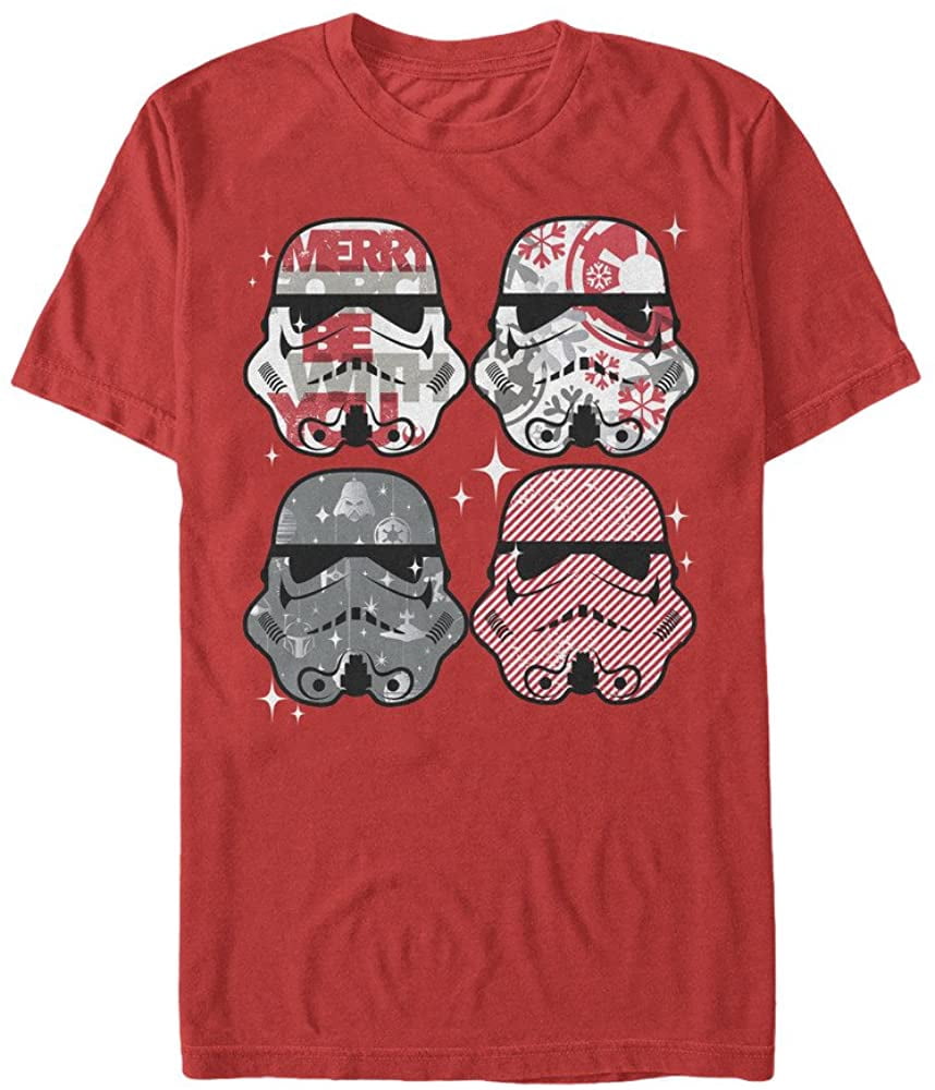 Fifth Sun Men's Disney Star Wars Stormtrooper Candy Ugly Sweater Style Christmas T-Shirt, Size: Large, Red