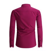 Casey Kevin Mens Dress Shirts Wrinkle Free Slim Fit Stretch Long Sleeve Business Casual Button Down Shirts with Pocket for Men