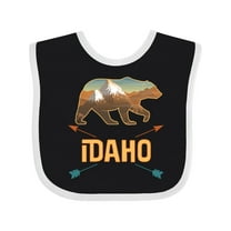 Inktastic Idaho Vacation Bear Silhouette Boys or Girls Baby Bib