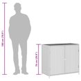 thumbnail image 4 of vidaXL Garden Storage Cabinet Beige 83x45x76 cm Poly Rattan, 4 of 5