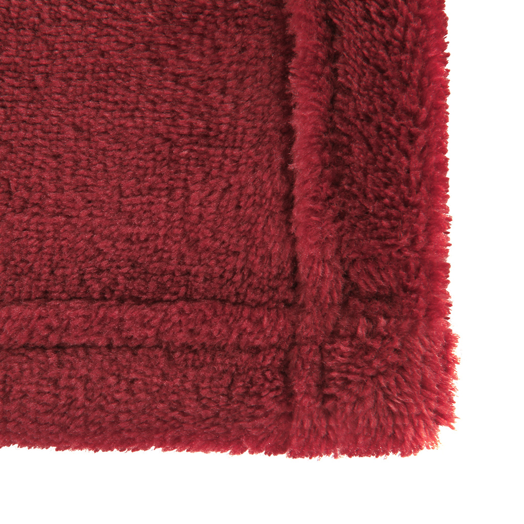 LANGRIA Cozy Flannel Blanket Throw for Adults Kids Home Outdoor Travel, Polyester Microfiber, Wrinkle Resistant, Anti-Fade, 87"x95″, Red