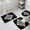 Black, variant on Black White Beige Boho Bath Mat 3 Piece Bathroom Rug Set, Western Geometric Aesthetic Non Slip Bath Rug Contour Mat and Toilet Lid Cover, Absorbent Shower Mats Soft Bath Rugs and Mats Sets