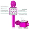 thumbnail image 7 of MINKUROW Wireless Bluetooth Karaoke Microphone for Kids,5-in-1 Portable Handheld Karaoke Mic Speaker Player Recorder with LED Lights for Kids Girls Boys Teens Birthday (1818-Hot Pink), 7 of 7