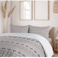 thumbnail image 6 of Ambesonne Ethnic Duvet Cover Sets, Ornate Motif, 2-King, Eggshell and Blue, 6 of 7