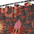 thumbnail image 4 of Ethnic Bohemian Floral Curtain 72x84 Inches, Quick-Drying Polyester with Plastic Hooks, Retro Paisley Pattern for Bathroom Decor, 4 of 5