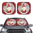 thumbnail image 2 of Balery Gnome And Buffalo Plaid Parasol para parabrisas de coche de 2 piezas | Parasol plegable para parabrisas delantero de coche para la mayoría de sedanes-Small, 2 of 6