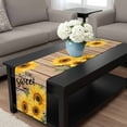 thumbnail image 4 of Sunflower Table Runner 72 Inches Long, Farmhouse Country Flowers Vintage Wood Grain Kitchen Coffee Dining Table Decoration for Home Party Birthday Wedding Home Decor 13x72 Inches, 4 of 8