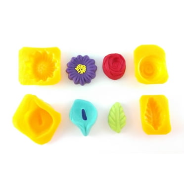 EDELAINE'S Assortment 2 Set 4 Cavity Silicone Molds for Cream Cheese Mints , Chocolate