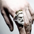 thumbnail image 4 of Mitología Medusa Zeus Anillo Vintage Escultura Reina Anillo Regalos Para Mujeres Y Hombres Eigraketly AP006396-10, 4 of 6