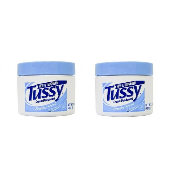 Tussy Deodorant Cream, Powder Fresh, 1.7 Oz (2 Pack)