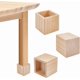 thumbnail image 1 of Elevadores de cama de madera de 4 piezas, resistentes, con forma de patas de elefante, para sillas y muebles. Elevadores de muebles cuadrados de madera natural., 1 of 9