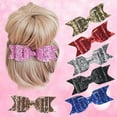 thumbnail image 3 of Pinza para el cabello Shulemin con lazo brillante y resorte para niña, accesorio para el cabello con lazo brillante, dorado, 3 of 8