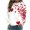 White, variant on mihongmao Valentine's Day Pullover Sweatshirt Women's Printed Round Neck Long Sleeve Sweater White 2X