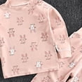 thumbnail image 4 of KPOPLK Baby Girls Pajamas Sets 1-7Y Toddler Kids Soft Comfy Pjs Fall Winter Long-Sleeve Snug fit Sleepwear Clothes(4-5 Years,Pink), 4 of 4