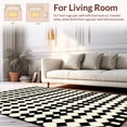 thumbnail image 2 of ODIKA 6'x9' Machine Washable Non-Slip Area Rug, Chic Vintage Geometric Design High Traffic Rug, Black, 27928, 2 of 7
