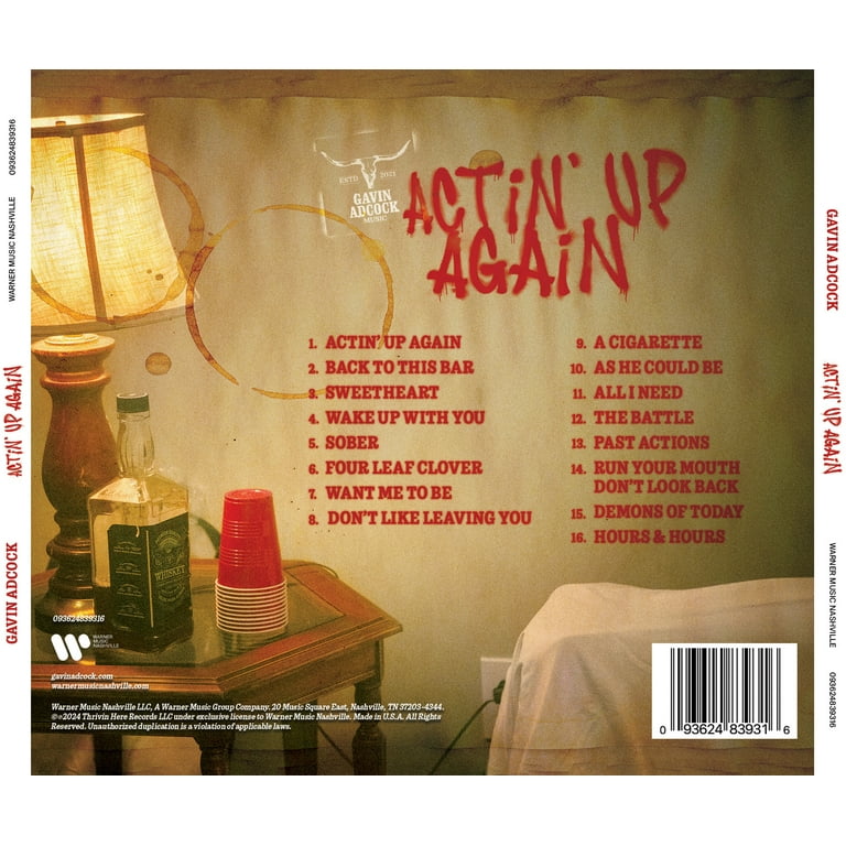 Gavin Adcock - Actin' Up Again - Music & Performance - CD