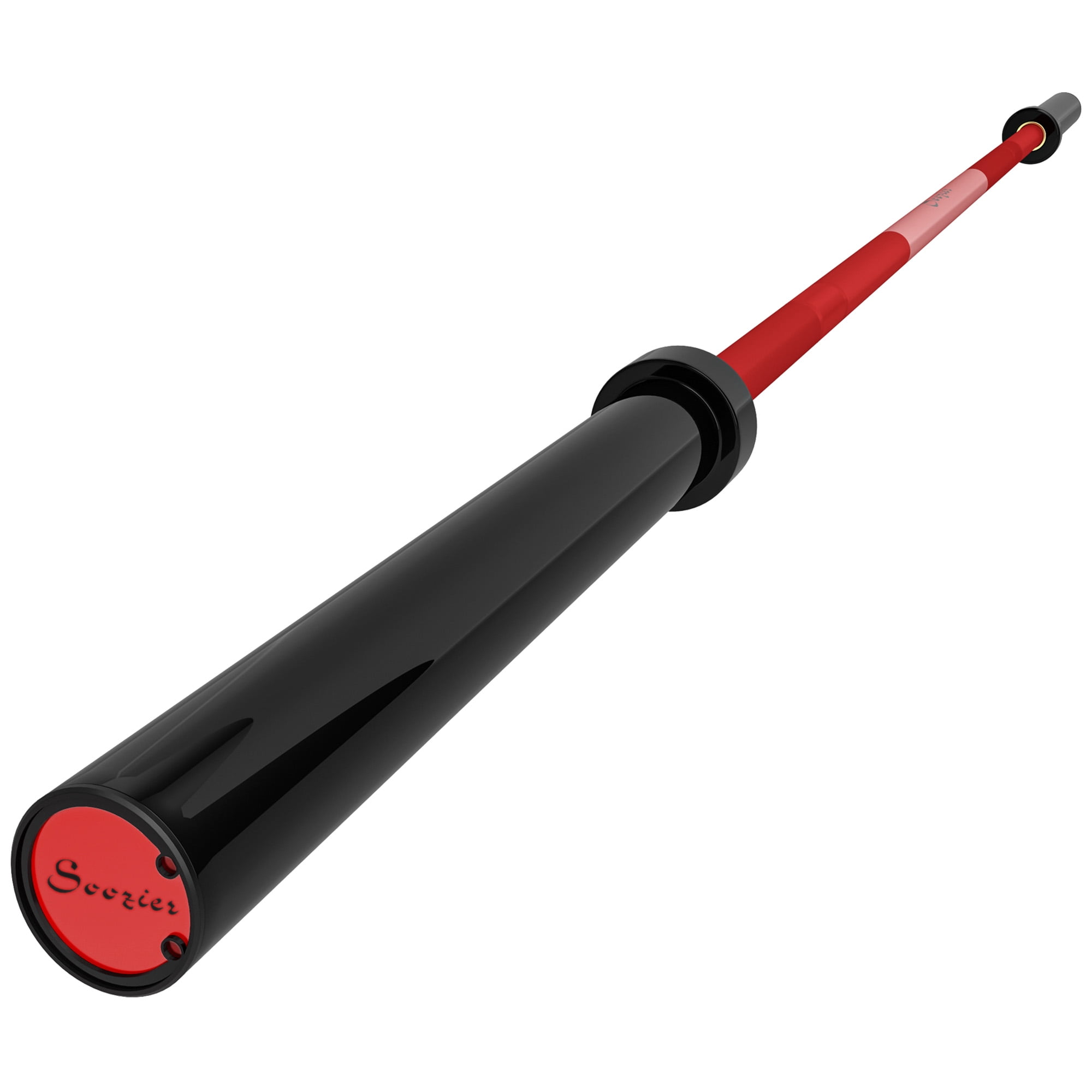 Soozier 7.2ft Weight Bar, Bench Press Bar with Rotating Sleeves, 1500lbs Weight Capacity, Red