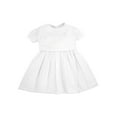 thumbnail image 2 of Infant, Baby Girl Dress Embroidered White Cotton Puffed Sleeve Dress, Bonnet, and Bloomers, 2 of 3