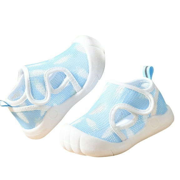 Tao Tao Baby Boy Girl Athletic Sports Sandals Breathable Summer Mesh Sneakers Non-Slip Toddler First Walking Shoes Casual Shoes Blue 16