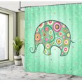 thumbnail image 5 of Ambesonne Floral Shower Curtain, with Flowers, 69"Wx84"L, Pale Blue Teal Red, 5 of 5