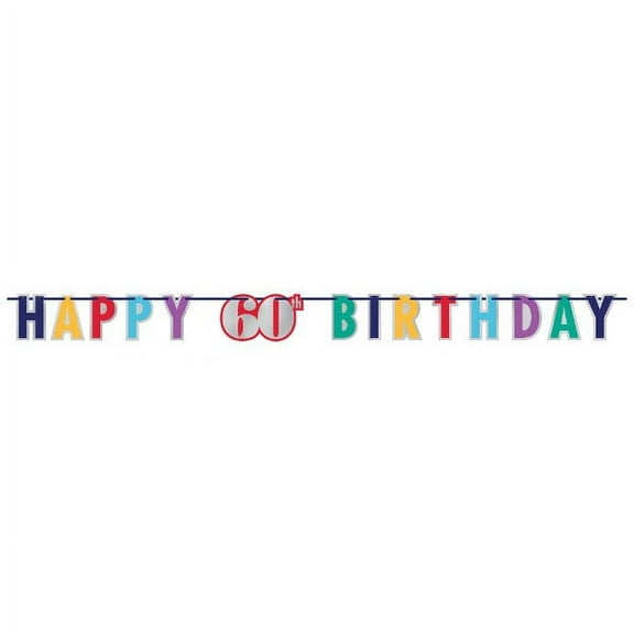 Over the Hill 'Here's to 60' Foil Letter Banner (1ct)