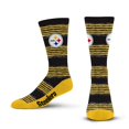 thumbnail image 1 of Bare Feet Pour NFL PITTSBURGH STEELERS RMC Chaussettes Crew Multi-Rayures Couleur de l'Équipe Large, 1 of 4