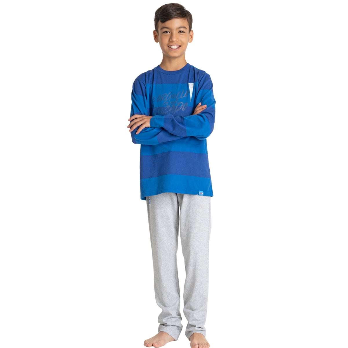 Pijama De Algodón Niño Invierno Universidad Católica C2 Top Talla 6