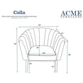 thumbnail image 4 of ACME Colla Tufted Accent Chair in Midnight Blue and Gold, 4 of 6