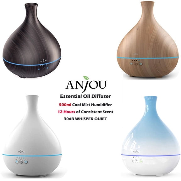 Anjou AD012 500ml Cool Mist Humidifier Aromatherapy Diffuser DI61_W