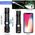 thumbnail image 3 of Super Bright Rechargeable USB Led Flashlights High Lumens,Zoomable 5Modes Tactical Flash Light, Bright Handheld Lights,Powerful Torch,Waterproof,Power Display,Camping Outdoor Emergency - IX-P50, 3 of 7