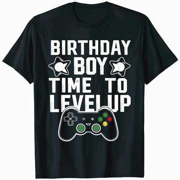Birthday Boy Time to Level Up Funny Party T Shirt