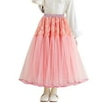 thumbnail image 3 of THDHVS Girls Tutu Skirt,Girls Long Sheer Mesh Skirt A Line Princess Dress with Full Flared Tulle Skirt for Stage Performance and Formal Events,Skirts for Girls, 3 of 6