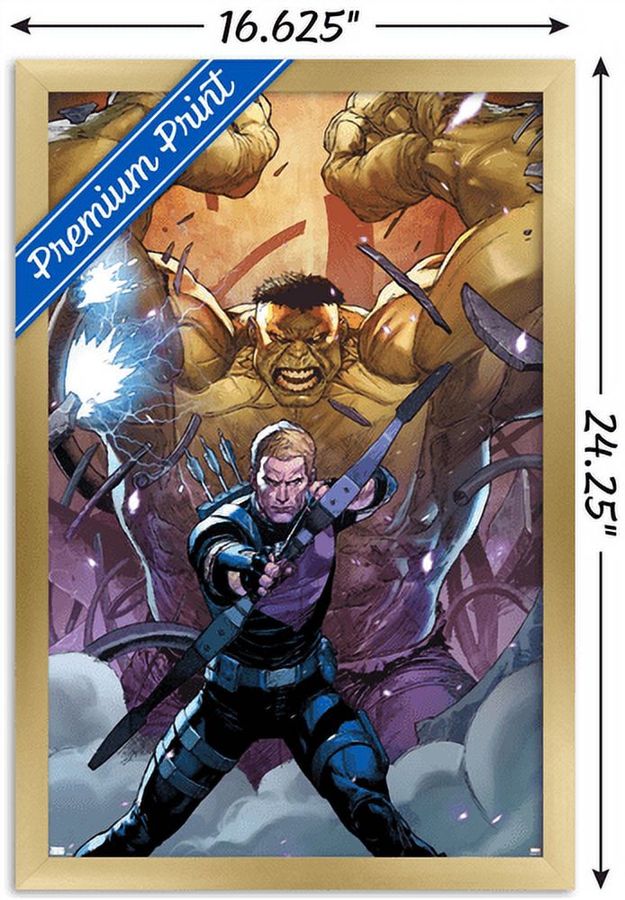 Marvel Comics - Hawkeye and Hulk - Secret Empire #6 Wall Poster, 14.725" x 22.375", Framed