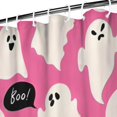 thumbnail image 3 of Pink Halloween Ghosts with Boo Shower Curtain 84"x72" ,Bathroom Decorative Shower Curtains Set with 12 Hooks,Modern Waterproof Washable Shower Curtain, 3 of 6