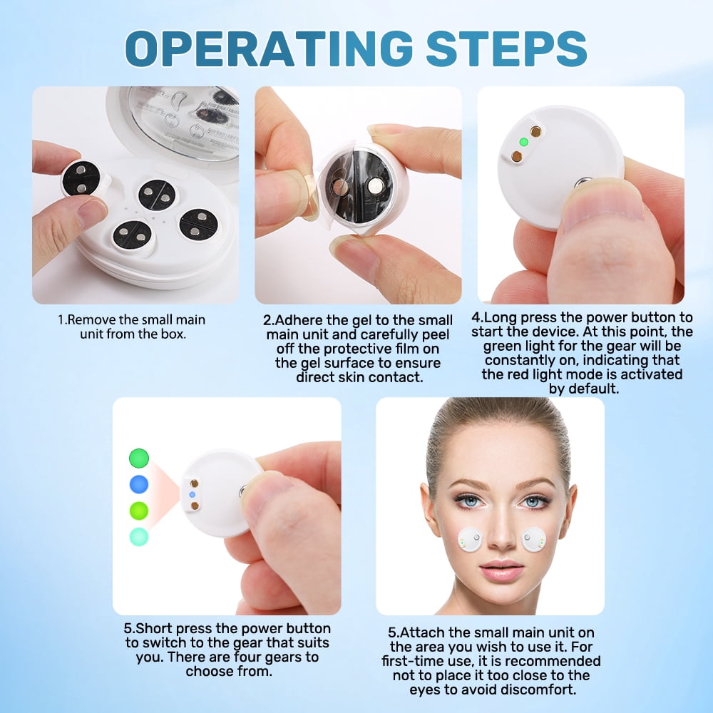 Facial Beauty Massager with Red Light Therapy & EMS Microcurrent, Portable Face Beauty Device for Skin Firming, Smoothing & Fine Lines Reduction