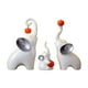 thumbnail image 2 of 3 esculturas de elefantes, artesanías, adornos coleccionables, arte moderno, estatuas de animales. blanco plateado, 2 of 9