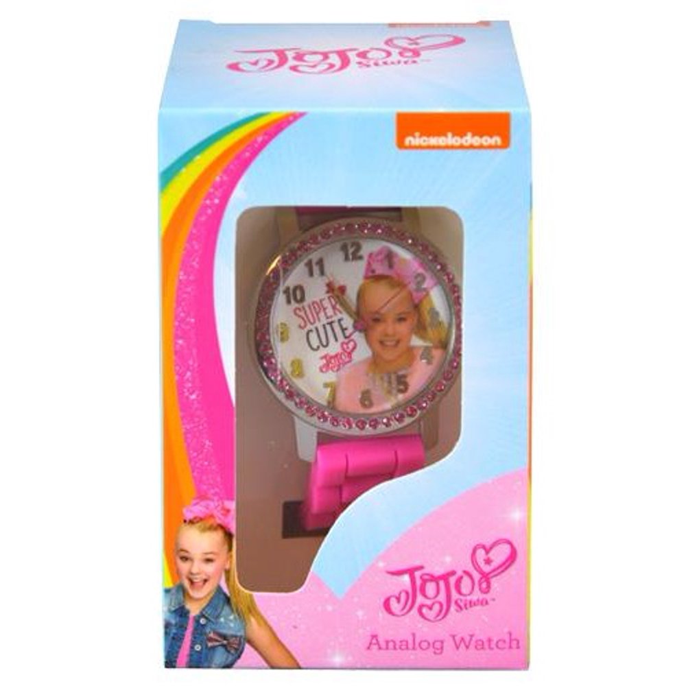 Licensed JoJo Siwa Watch with Rhinestones & Ribbed Band in Window Box