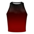 thumbnail image 4 of Basic Camisole For Women Tanks Tops Gradient Racerback Crew Neck Cute Cami Undershirt, 4 of 4