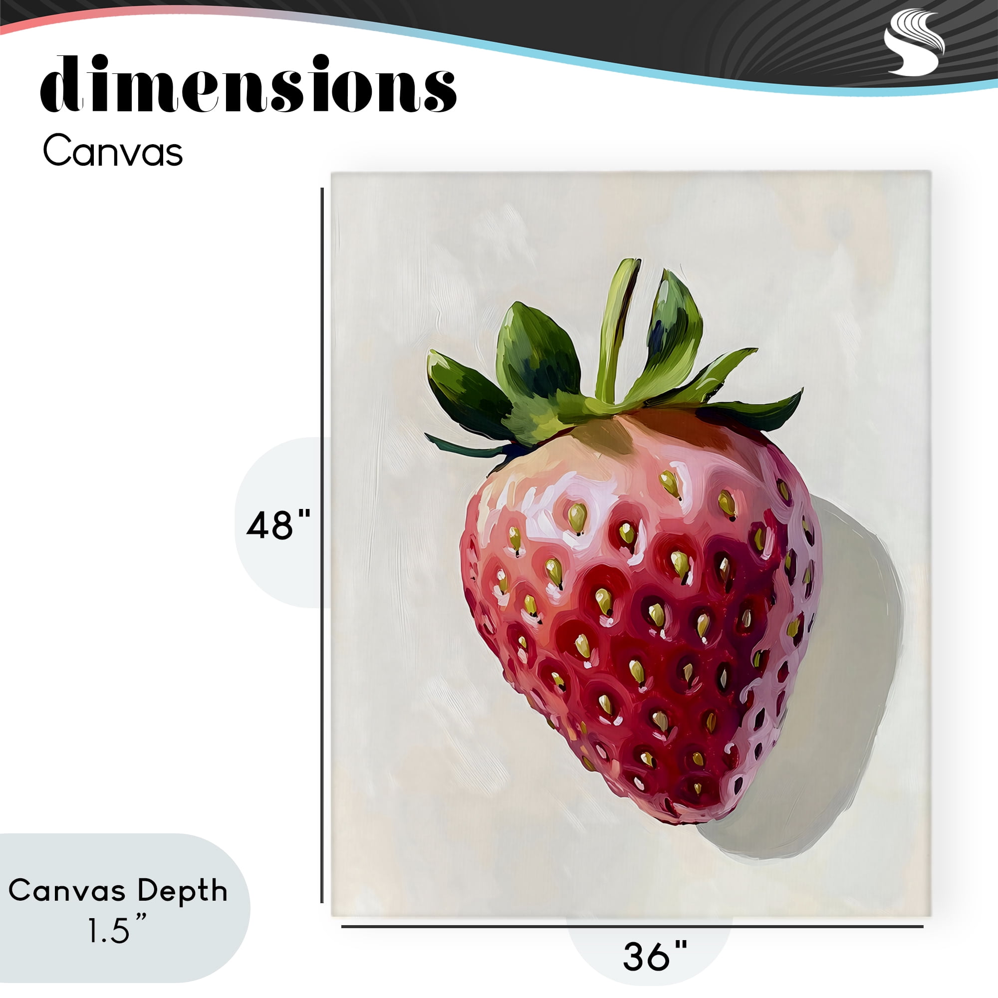 Stupell Industries Juicy Shine Strawberry Canvas Wall Art, design by The Prints Vibe