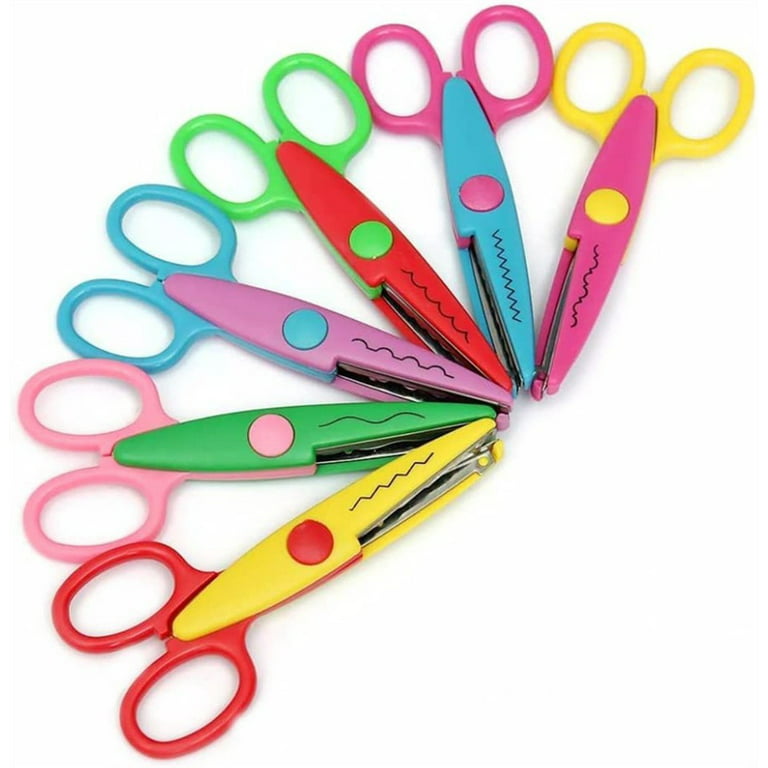 1/6pcs Colorful Decorative Paper Edge Scissors Comfortable Handle Safety  Blade Diy Craft Scissors For Children Album Scrapbook - Sewing Tools &  Accessory - AliExpress