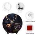 thumbnail image 4 of Sikiie Regal Stag In Forest Bone China Decorative Plate Personality Ceramic Dinner Plate Crafts Decorative Ceramic Decorative Plate -6in, 4 of 6