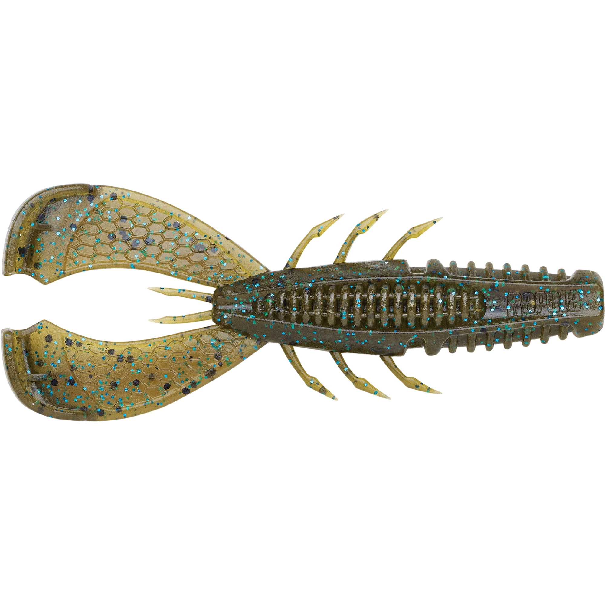 Rapala CrushCity Cleanup Craw 3.5" Soft Bait - Green Pumpkin Blue